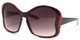 Angle of SW Butterfly Sunglasses #8833 in Red and Black Frame, Women's and Men's  