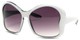 Angle of SW Butterfly Sunglasses #8833 in White Frame, Women's and Men's  