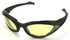 Angle of SW Shatterproof Goggles Style #9887 in Black Frame with Yellow Lenses, Women's and Men's  