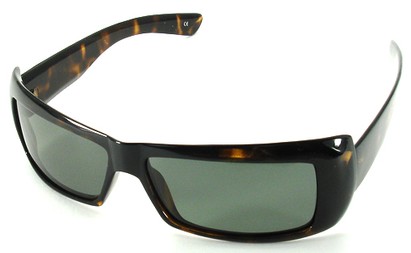 Angle of SW Polarized Style #1246 in Brown Frame with Green  Lenses, Women's and Men's  