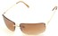 Angle of Mediterranean #6021 in Gold Frame with Gold Lenses, Women's and Men's Square Sunglasses