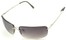 Angle of Mediterranean #6021 in Silver Frame with Smoke Lenses, Women's and Men's Square Sunglasses