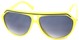 Angle of SW Aviator Style #1351 in Yellow with Black Frame, Women's and Men's  