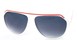 Angle of SW Aviator Style #1351 in White with Red Frame, Women's and Men's  