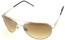 Angle of Columbus #242 in Gold Frame with Gold Lenses, Women's and Men's Aviator Sunglasses
