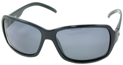 Angle of SW Polarized Style #6019 in Black Frame with Smoke Lenses, Women's and Men's  