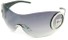 Angle of SW Rimless Shield Style #121 in Silver and Black Frame, Women's and Men's  