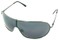 Angle of SW Shield Style #46 in Gray Frame with Blue Lenses, Women's and Men's  