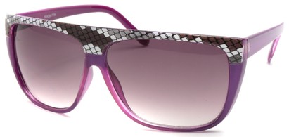 Angle of SW Snake Print Style #8817 in Purple Frame, Women's and Men's  