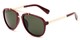 Angle of Midtown #5005 in Red/Gold Frame with Green Lenses, Women's and Men's Aviator Sunglasses
