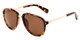 Angle of Midtown #5005 in Tortoise/Gold Frame with Amber Lenses, Women's and Men's Aviator Sunglasses