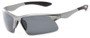 Angle of Marano #5143 in Grey Frame with Grey Lenses, Women's and Men's Sport & Wrap-Around Sunglasses