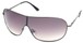 Angle of SW Shield Style #46 in Grey Frame with Grey Lenses, Women's and Men's  