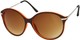 Angle of SW Oversized Retro Style #1628 in Brown/Orange Frame, Women's and Men's  