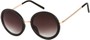 Angle of SW Round Style #5582 in Gold/Black Frame with Smoke Lenses, Women's and Men's  
