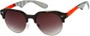 Angle of SW Retro Style #559 in Black/Red Frame with Smoke Lenses, Men's Select... Select...