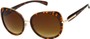 Angle of SW Oversized Round Style #528 in Brown Tortoise/Gold Frame with Amber Lenses, Women's and Men's  