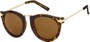 Angle of SW Round Retro Style #804 in Tortoise/Gold Frame with Amber Lenses, Women's and Men's  