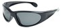 Angle of SW Polarized Sport Style #540150 in Glossy Black with Sparkle, Women's and Men's  