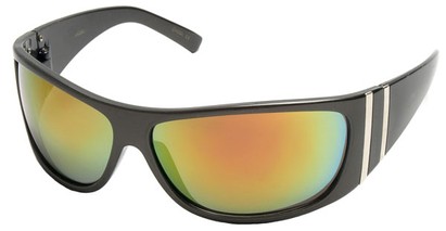 Angle of SW Sport Style #5402 in Grey Frame with Orange Mirrored Lenses, Women's and Men's  
