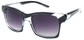 Angle of SW Striped Retro Style #537 in Black and Clear Frame, Women's and Men's  