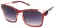 Angle of SW Striped Retro Style #537 in Red and Pink Frame, Women's and Men's  