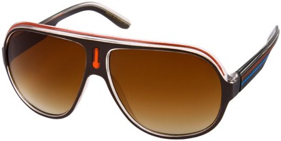 Angle of SW Retro Aviator Style #1719 in Brown/Red/Blue Frame, Women's and Men's  