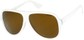 Angle of SW Mirrored Aviator Style #1760 in White Frame with Gold Mirrored Lenses, Women's and Men's  