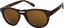 Angle of SW Retro Style #444 in Brown Tortoise Frame with Brown Lenses, Women's and Men's  