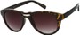 Angle of SW Retro Style #444 in Tan Tortoise/Black Frame with Smoke Lenses, Women's and Men's  