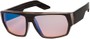 Angle of SW Flat Top Style #1390 in Grey Frame with Amber Mirrored Lenses, Women's and Men's  