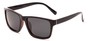 Angle of Hardy #4094 in Brown Frame with Grey Lenses, Women's and Men's Retro Square Sunglasses