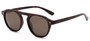 Angle of Bimini #5905 in Matte Tortoise Frame with Brown Lenses, Women's and Men's Round Sunglasses