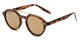 Angle of Auckland #5976 in Tortoise/Gold Frame with Gold Mirrored Lenses, Women's and Men's Round Sunglasses