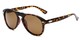 Angle of Burton #54107 in Tortoise Frame with Amber Lenses, Women's and Men's Round Sunglasses