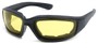 Angle of Abyss #54585 in Black Frame with Yellow Lenses, Women's and Men's Sport & Wrap-Around Sunglasses