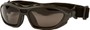 Angle of SW Goggle Style #2350 in Black Frame with Smoke Lenses, Women's and Men's  