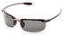 Angle of Continental #5712 in Matte Grey Frame with Smoke Lenses, Women's and Men's Sport & Wrap-Around Sunglasses