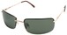 Angle of Mediterranean #6021 in Gold Frame with Green Lenses, Women's and Men's Square Sunglasses