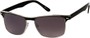 Angle of Montreal #3011 in Black/Silver Frame, Women's and Men's Retro Square Sunglasses