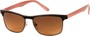 Angle of Montreal #3011 in Black/Grey/Pink Frame, Women's and Men's Retro Square Sunglasses