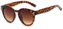 Angle of Arbor #6155 in Glossy Tortoise Frame with Gradient Amber Lenses, Women's Round Sunglasses