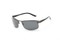 Angle of Winston #6160 in Grey Frame with Smoke Lenses, Women's and Men's Sport & Wrap-Around Sunglasses