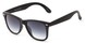 Angle of Switchback #6272 in Black Frame with Gradient Smoke Lenses, Women's and Men's Retro Square Sunglasses