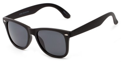 Angle of Switchback #6272 in Black Frame with Grey Lenses, Women's and Men's Retro Square Sunglasses