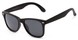 Angle of Switchback #6272 in Black Frame with Grey Lenses, Women's and Men's Retro Square Sunglasses