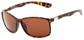 Angle of Richardson #6530 in Matte Tortoise Frame with Copper Driving Lenses, Women's and Men's Square Sunglasses