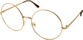 Angle of SW Clear Round Style #116 in Gold Frame, Women's and Men's  