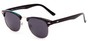 Angle of Huntington #6694 in Black/Blue Frame with Grey Lenses, Women's and Men's Browline Sunglasses