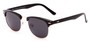 Angle of Huntington #6694 in Black/Gold Frame with Grey Lenses, Women's and Men's Browline Sunglasses